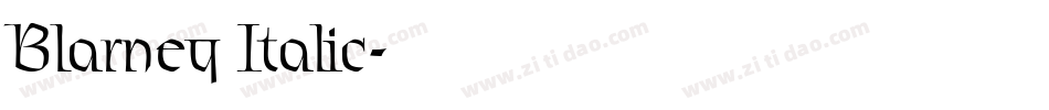 Blarney Italic字体转换